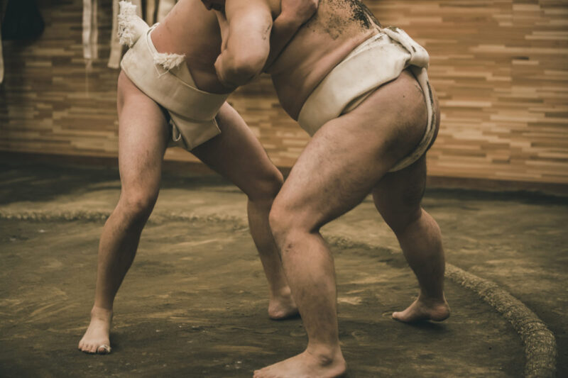 Why do sumo wrestlers compete half naked fromJapan