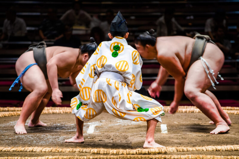 Why do sumo wrestlers compete half naked fromJapan